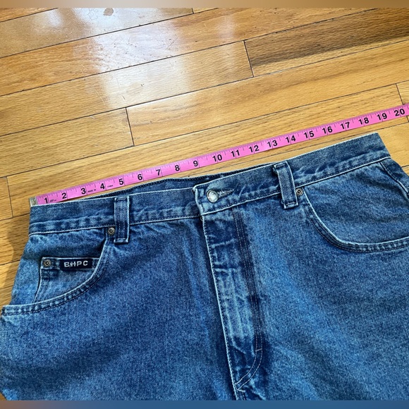 VTG Beverly Hills Polo Club Carpenter Jeans Blue Heavyweight Denim Workwear Y2K - Picture 7 of 13